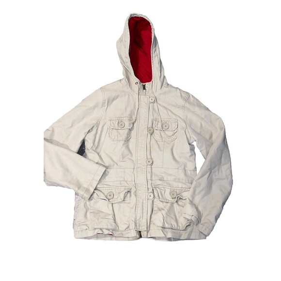 OLD NAVY HOODED JACKET 5 Pocket Zip/ BUTTON SZ MEDIUM - Picture 1 of 7